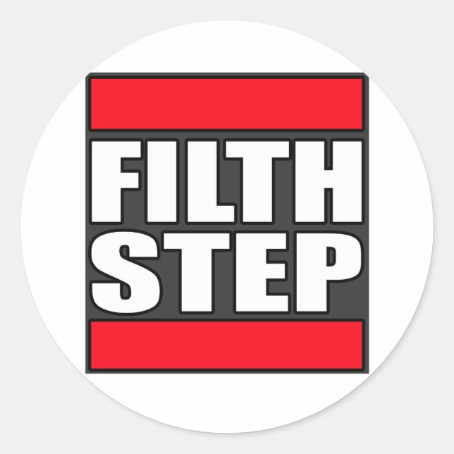 Sticker Rond PASSER À DEUX PAS Filet Filty Dub Étape (Devant)