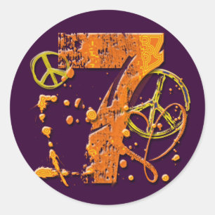 STICKER ROND PASSERELLE N° 7 & SIGNES DE PAIX