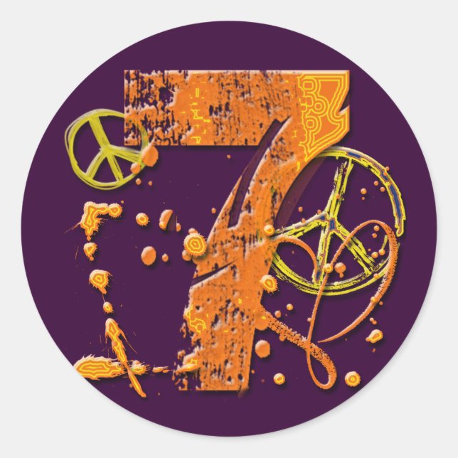 STICKER ROND PASSERELLE N° 7 & SIGNES DE PAIX (Devant)