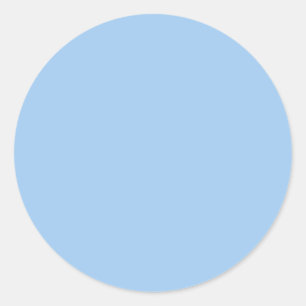 Sticker Rond Pastel Bébé Bleu Couleur Solide