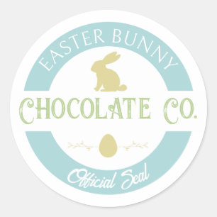 Sticker Rond Pastel Easter Bunny Chocolat Company