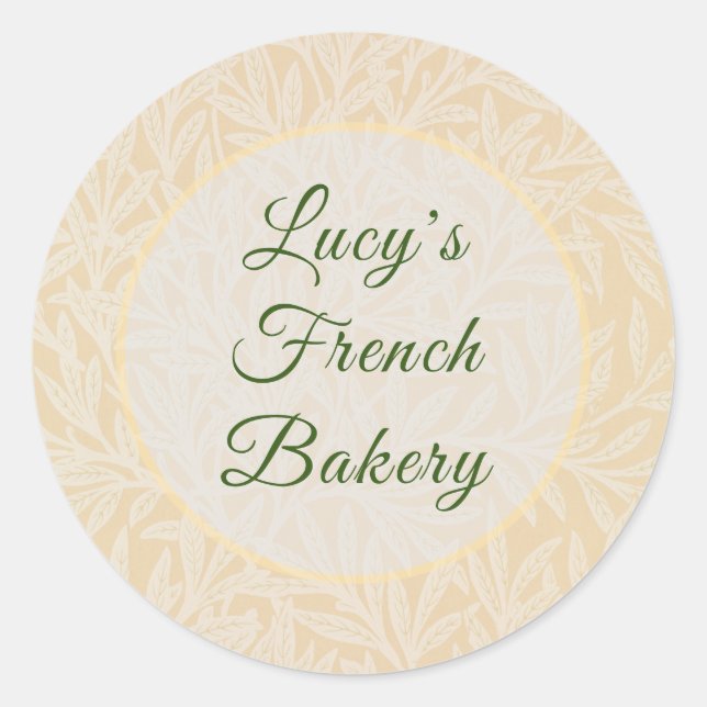Sticker Rond Pastel personnalisé Willow William Morris (Devant)