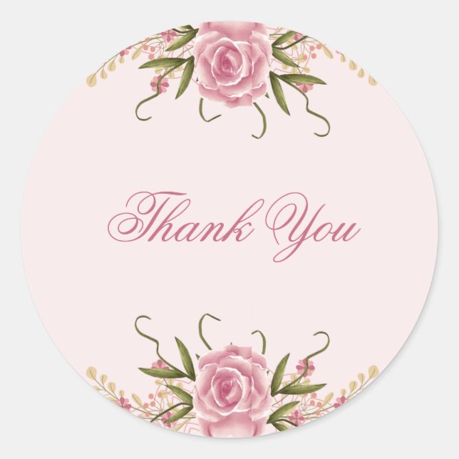 Sticker Rond Pastel Pink Double Jumeau Jumeau Anniversaire Merc (Devant)