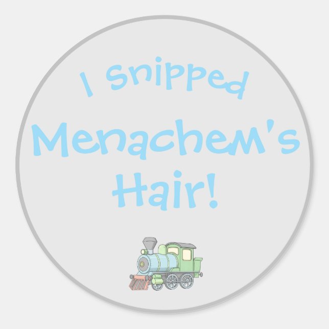 Sticker Rond Pastel Train upsherin I Snift (Devant)