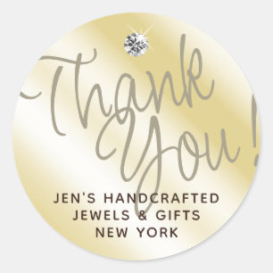 Sticker Rond Pastel Yellow Gold Shimmery Sparkle Merci Youd