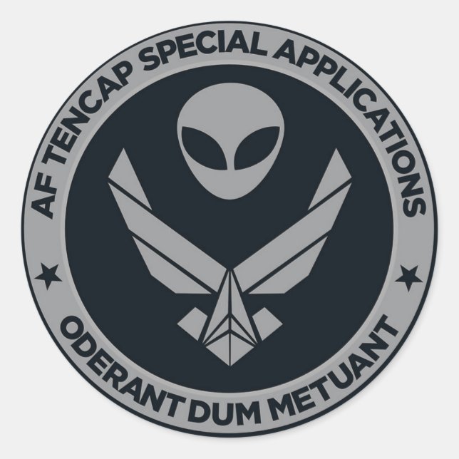 Sticker Rond Patch de psychopathe AF TENCAP (Devant)