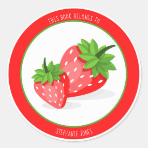 Sticker Rond Patch fraiseCe livre appartient à