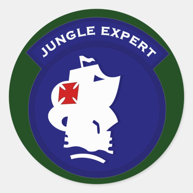 Sticker Rond patch poche Jungle Expert (Devant)