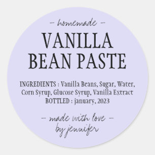 Sticker Rond Pâte de fève de lilas vanille bouteille d'extrait