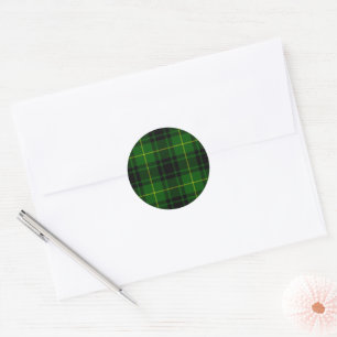 Sticker Rond Pâte verte de tartan MacArthur