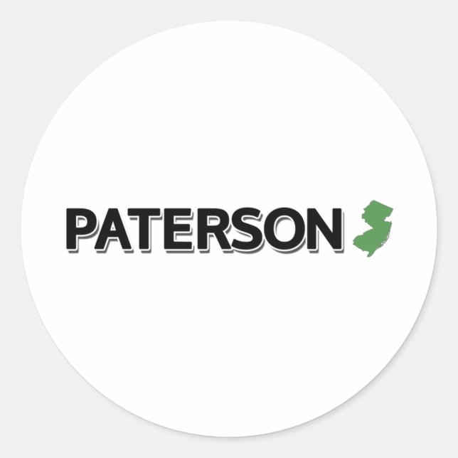 Sticker Rond Paterson, New Jersey (Devant)