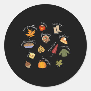 Sticker Rond Pathologiste du langage vocal Thérapie vocale SLP 