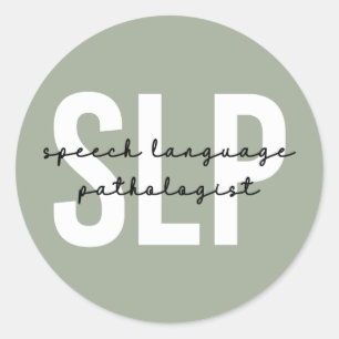 Sticker Rond Pathologiste orthophoniste SLP