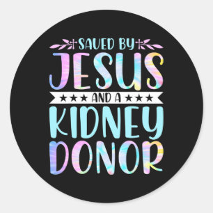 Sticker Rond Patient atteint d'une maladie du rein - sauvé