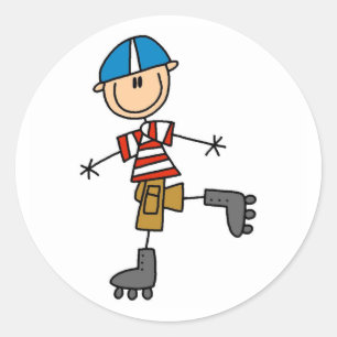 Sticker Rond Patinage à rouleaux