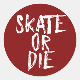 Sticker Rond Patinage ou mort, Roller Derby design
