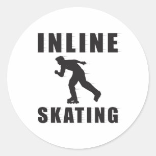 Sticker Rond Patinage Patinage en ligne Patinage en ligne Inlin