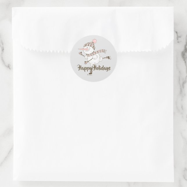 Sticker Rond Patinage sur glace de Whimsical (Sac)