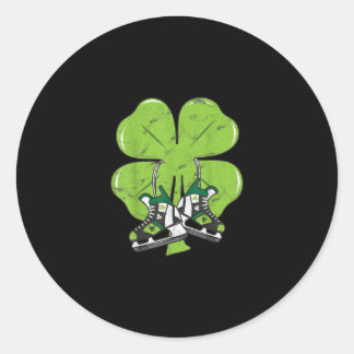 Sticker Rond Patinage sur glace Hockey Jour de la Saint Patrick