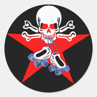 Sticker Rond Patiner ou mourir avec l'étoile jammer
