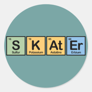 Sticker Rond Patineur fait d'éléments