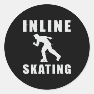 Sticker Rond Patins Patinage en ligne Patinage en ligne Inliner
