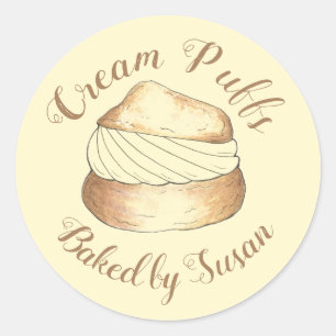 Sticker Rond Pâtisserie à la crème faite maison Pâtisserie à la