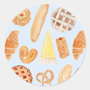 Sticker Rond Pâtisserie Boulangerie Française Pâtisserie Pain N