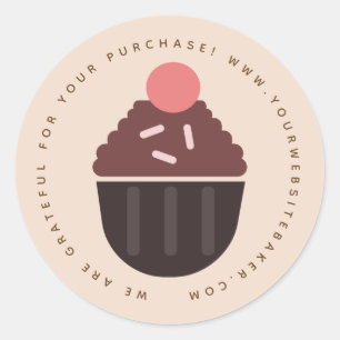Sticker Rond Pâtisserie Cupcake Ton Terrien Entreprise de Boula