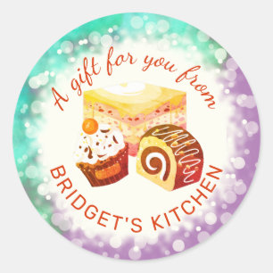 Sticker Rond Pâtisserie desserts boulangerie de la cuisine de s