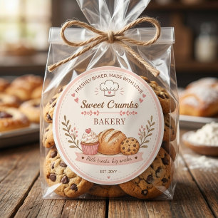 Sticker Rond Pâtisserie Douce Personnalisée pour Entreprise