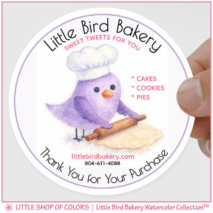 Sticker Rond Pâtisserie Maison Personnalisable Boulangerie Aqua