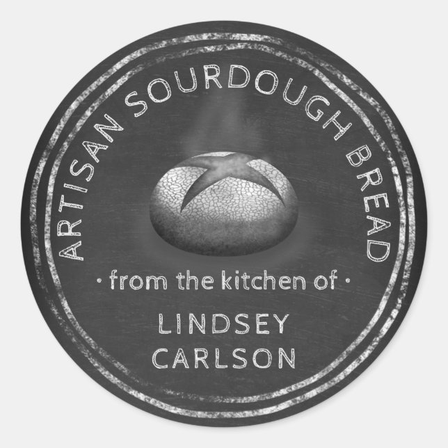 Sticker Rond Pâtisserie maison rustique (Devant)