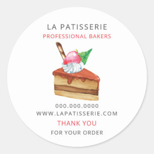Sticker Rond Pâtisserie rose pâtisserie moderne Seaux