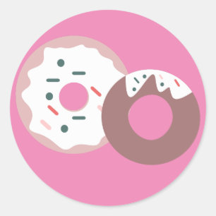 Sticker Rond Pâtisserie Sprinkles Donuts de Noël  Joyeux Noël
