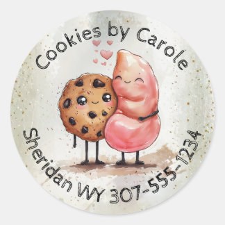 Sticker Rond Pâtisserie ventre cookie cuisson depuis la cuisine