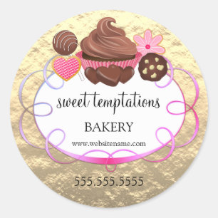 Sticker Rond Pâtisseries à l'huile Boulangerie Emballage