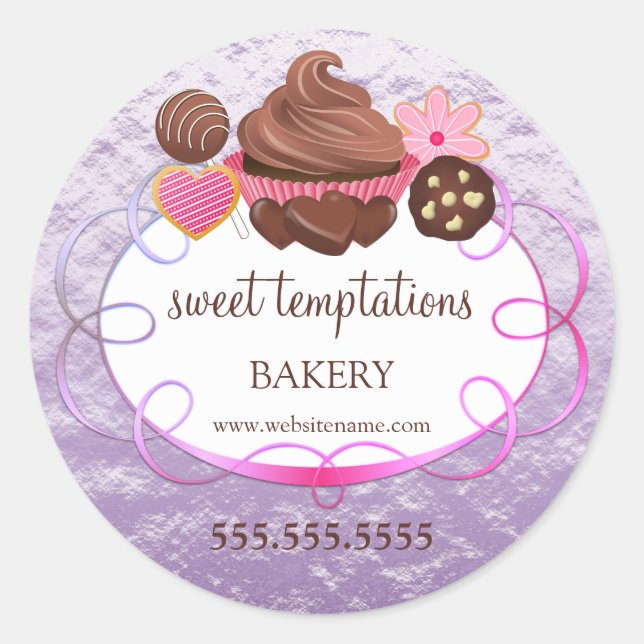 Sticker Rond Pâtisseries à l'huile Boulangerie Emballage (Devant)