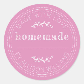 Sticker Rond Pâtisseries maison rustiques Confiture Boîte Fuchs