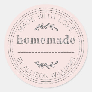 Sticker Rond Pâtisseries maison rustiques Confiture en conserve