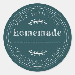 Sticker Rond Pâtisseries maison rustiques Pot de confiture sarc