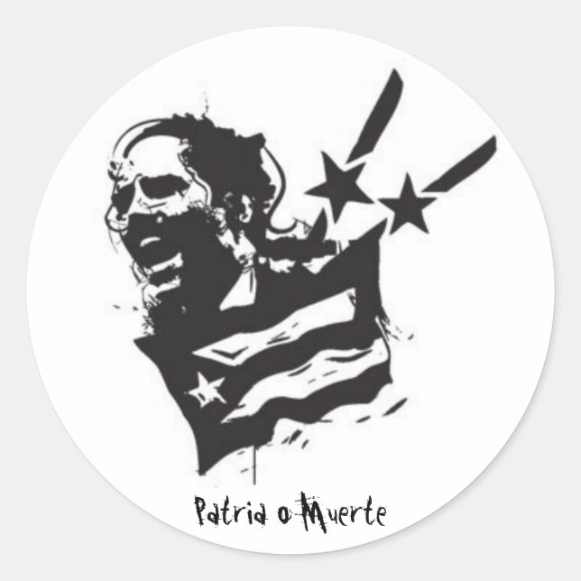 Sticker Rond Patria o Muerte (Devant)