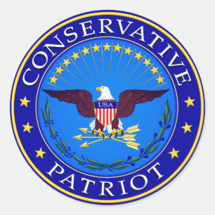 Sticker Rond Patriote conservateur
