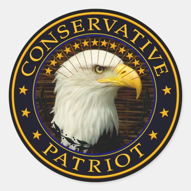 Sticker Rond Patriote conservateur (Devant)
