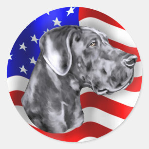 Sticker Rond Patriote Dane Blue UC