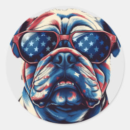 Sticker Rond Patriotique américain