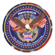 Sticker rond Patriotique Classic