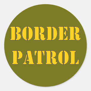STICKER ROND PATROLE FRONTALIÈRE