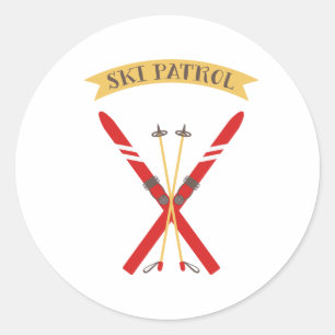 Sticker Rond Patrouille de ski