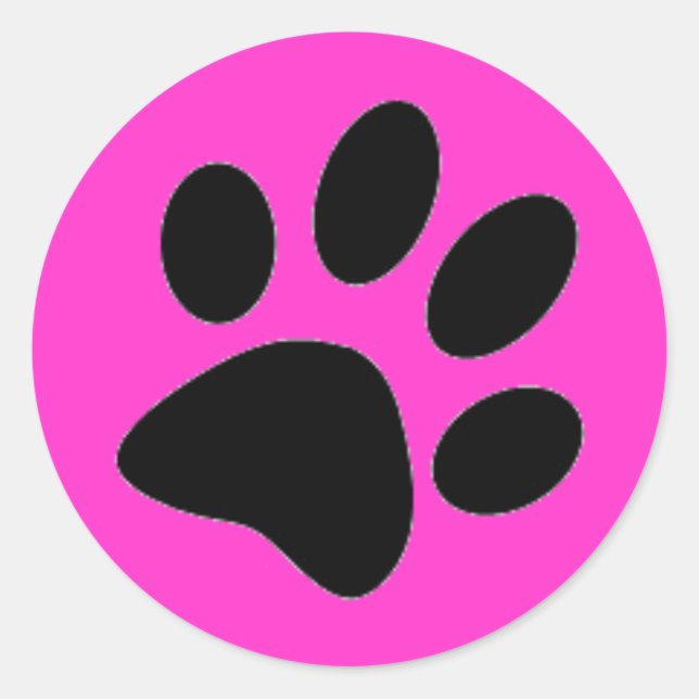 Sticker Rond patte de chien (Devant)